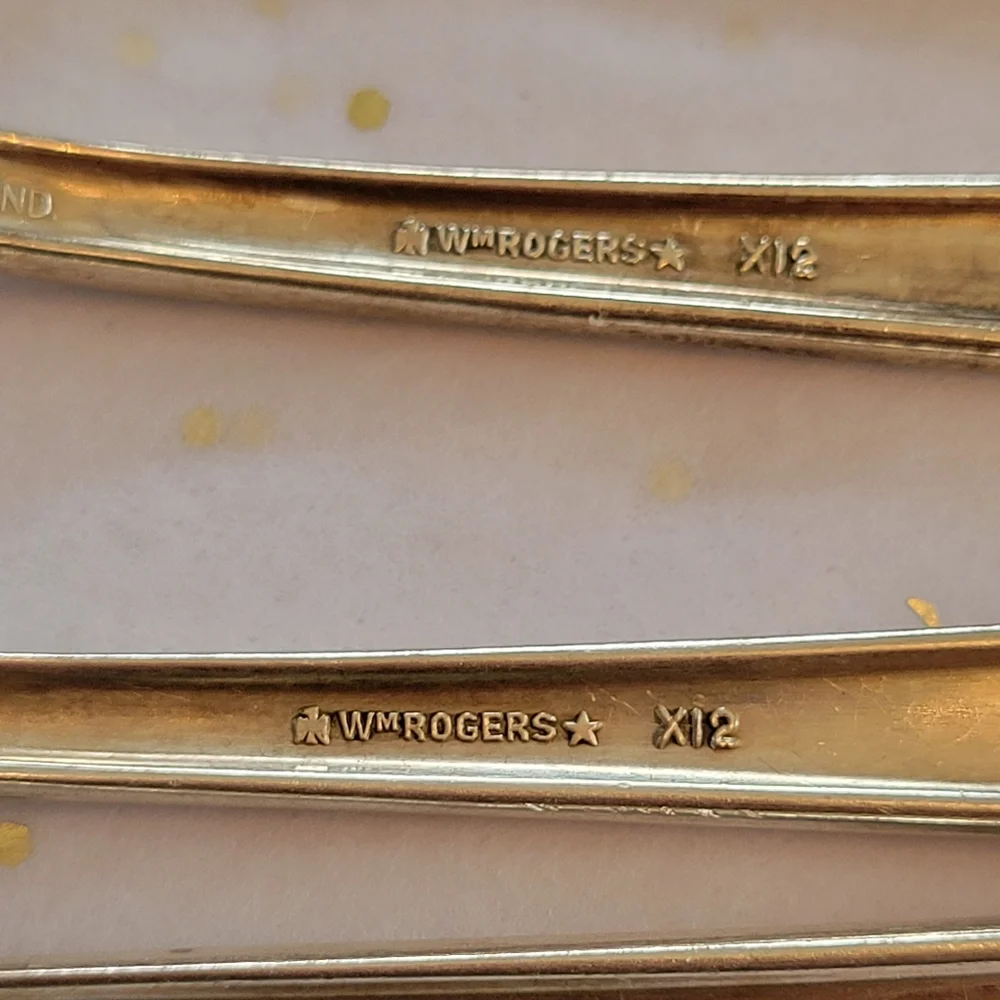 Vintage Silverplate Flatware Bundle 5 Forks 2 Long Spoons 1 Spreader